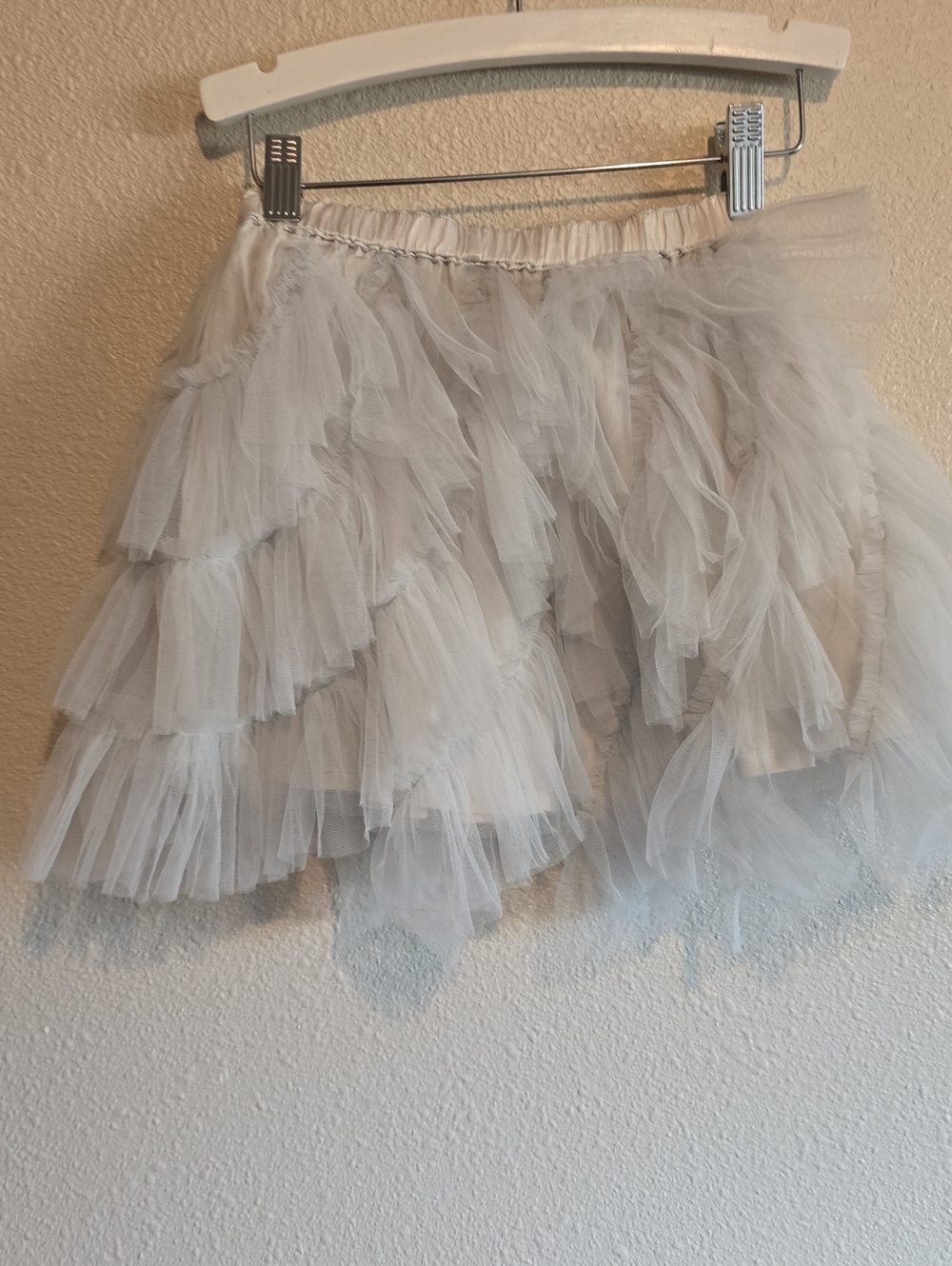 Tutu Du Monde Tiered Tulle Skirt in Pale Gray